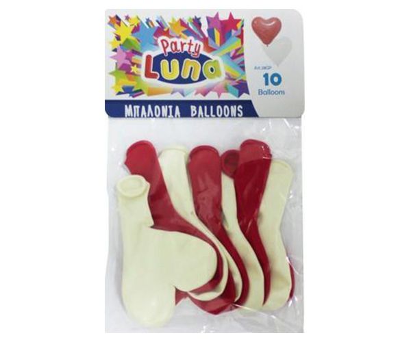 Szív alakú lufik 10db-os csomag