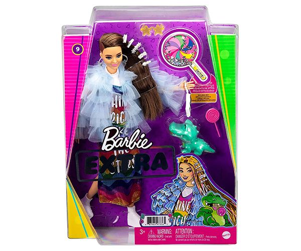 Barbie: Extravagant păpușă în haine curcubeu - Mattel