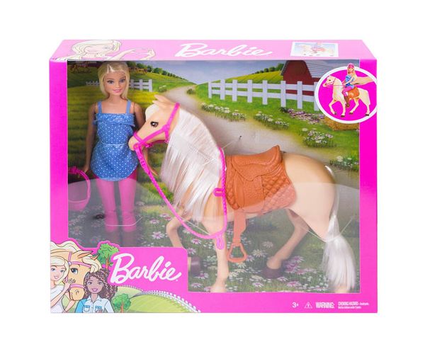 Barbie lovas szett babával - Mattel