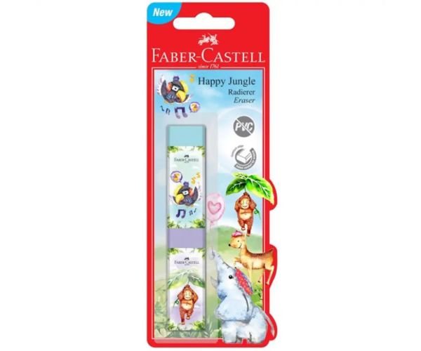 Faber-Castell: Junglă haioasă radieră fără PVC set 2 bucăți