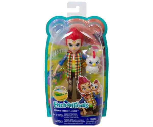 Enchantimals Edward Rooster figurină și Cluck figurină animal - Mattel