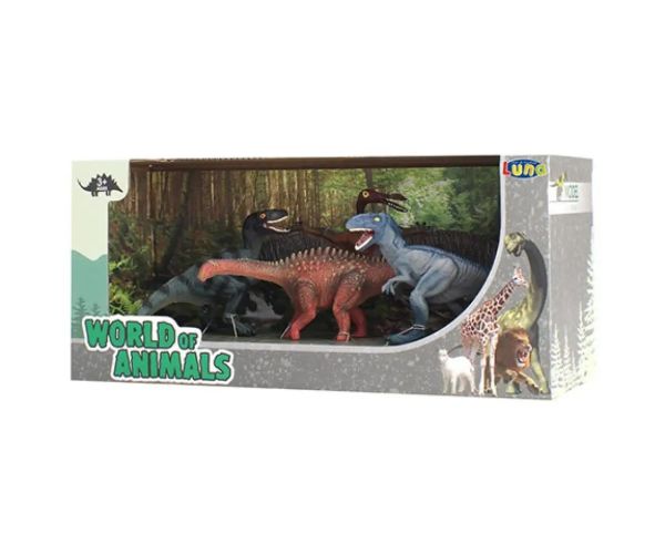World Of Animals: Dinozaur 4 bc set de joacă