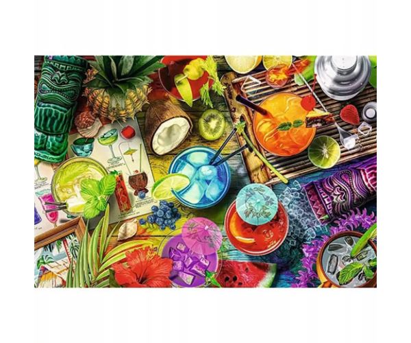 Wood Craft: Cocktailuri colorate lemn puzzle 500+1 bucăți - Trefl