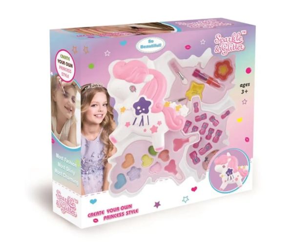 Sparkle & Glitter formă de ponei paletă de machiaj cu accesorii