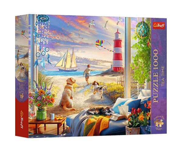 Ceai de după-amiază Vânt de vară puzzle premium de 1000 de piese - Trefl