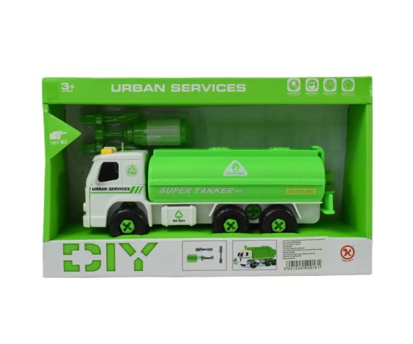 Urban Services: Camion cisternă care se poate dezasambla cu scule si sunet 20cm