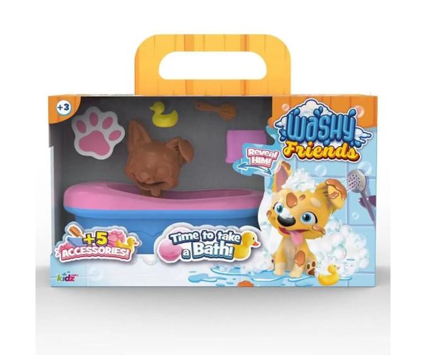 Washy Friends: Color Reveal Corgi cu cadă și accesorii