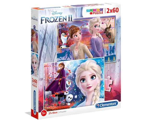 Înghețată 2 Supercolor 2 în 1 puzzle 2x60buc - Clementoni