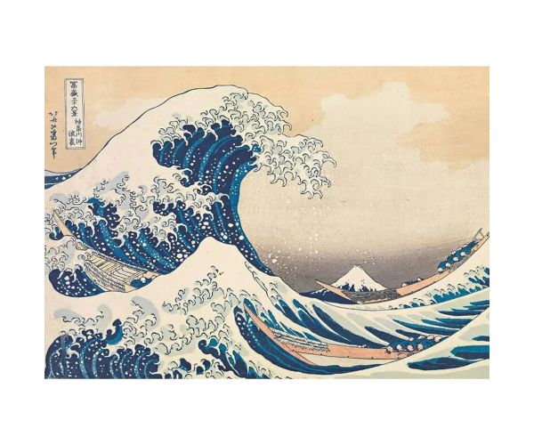 Hokusai - Valul Mare la Kanagawa puzzle de 1000 de piese - Clementoni