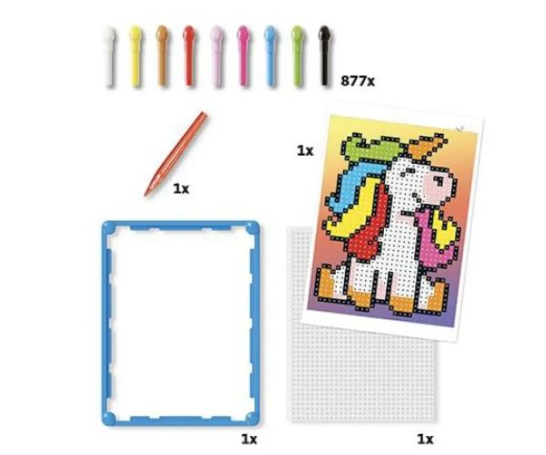 Quercetti: Pixel Art Unicorn biluțe