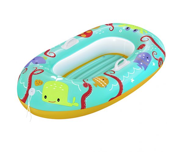 Bestway: Bărcuță pentru bebeluși cu animale marine vesele 119x79cm