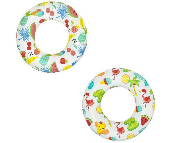 Bestway: Colac de înot vesel cu model tropical, în două variante, 61 cm, 1 buc.