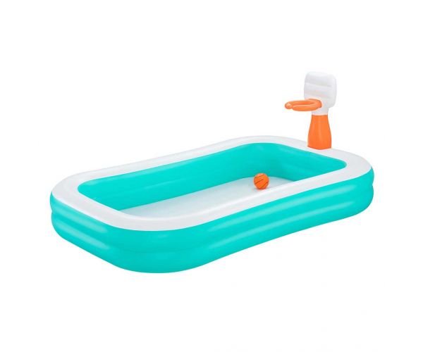 Bestway: Dunk N Splash™ piscină cu panou de baschet 251x168x102cm