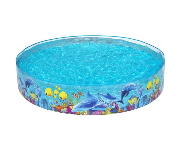 Bestway: Fill N Fun™ Odyssey piscină pentru bălăcit cu pereți rigizi, model marin Ø 244 x 46 cm