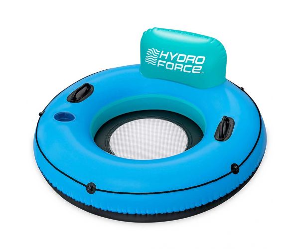 Bestway: Hydro Force® White Cap Rider™ colac de înot cu spătar 106x45cm