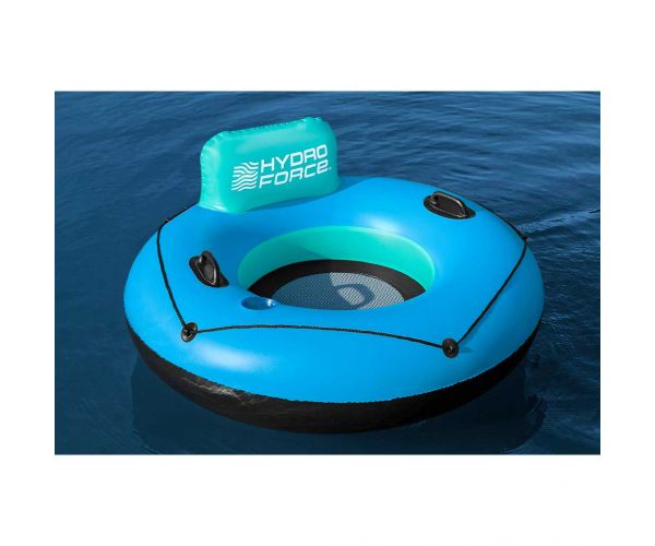 Bestway: Hydro Force® White Cap Rider™ colac de înot cu spătar 106x45cm