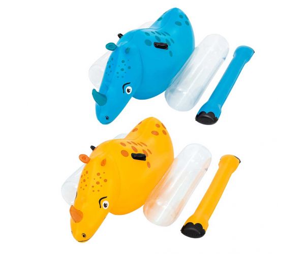 Bestway: Kids Rhino — jucărie de piscină cu rinocer, set de 2 bucăți pentru copii, 148x89x61 cm