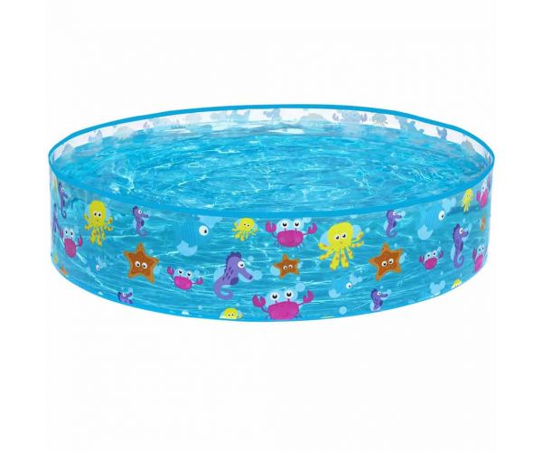 Bestway: Piscină pentru copii cu pereți rigizi și design marin, Sparkling Sea, Ø 122 x 25 cm.