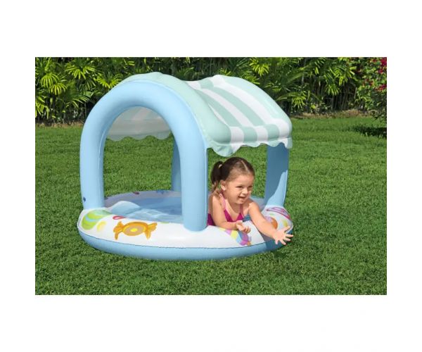 Bestway: Sweet Shoppe™ piscină pentru bălăcit cu copertină de protecție solară Ø 104 x 84 cm