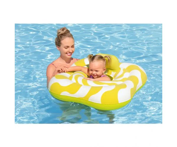 Bestway: Swim Safe colac de înot pentru bebeluși, cu două inele și scaun, 79 cm