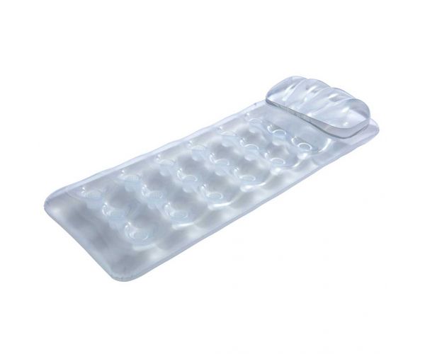 Bestway: saltea gonflabilă transparentă, de culoare argintie, 175x63x26 cm