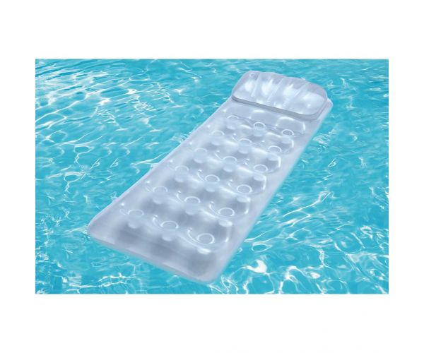Bestway: saltea gonflabilă transparentă, de culoare argintie, 175x63x26 cm