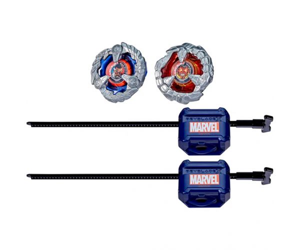 Beyblade X Marvel – colaborare Captain America vs Red Hulk – set de toupie – Hasbro