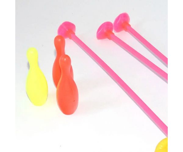 Set arc cu ventuză, săgeți și popice de bowling 46cm