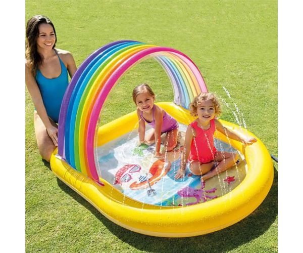 Intex: piscină curcubeu stropește 147x130x86cm