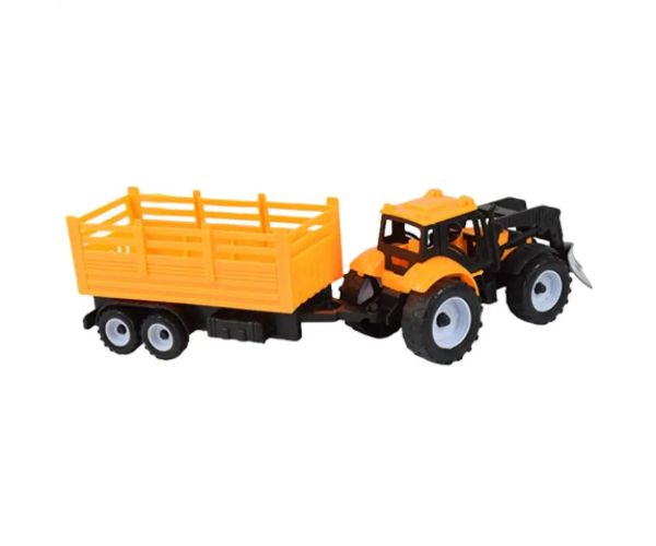 Engineering Truck: Set tractor cu remorcă și butoaie de ulei 28cm
