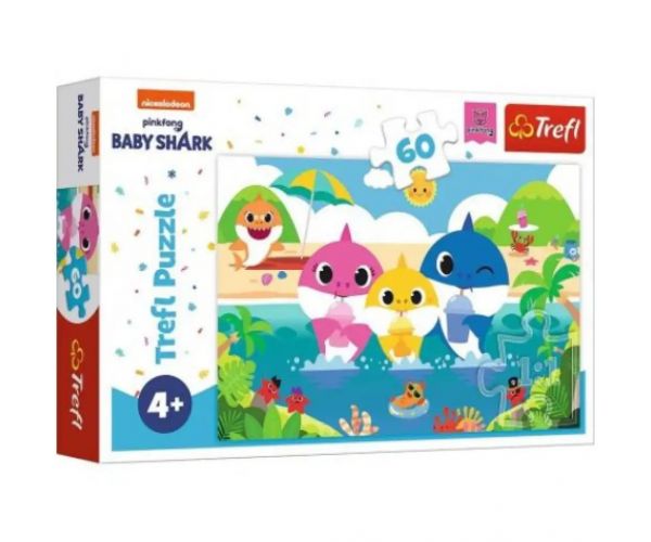 Baby Shark: Familia în vacanță - Împreună echipa 60 bucăți puzzle - Trefl