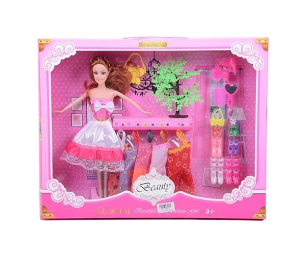Betty păpușă care poate fi îmbrăcată cu haine și accesorii elegante 28 cm