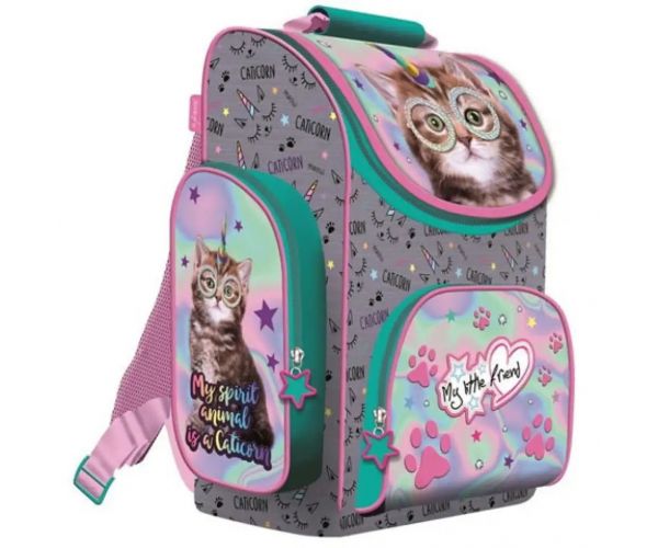Catcorn hologramă ergonomic rucsac, ghiozdan 35,5x27,5x16cm