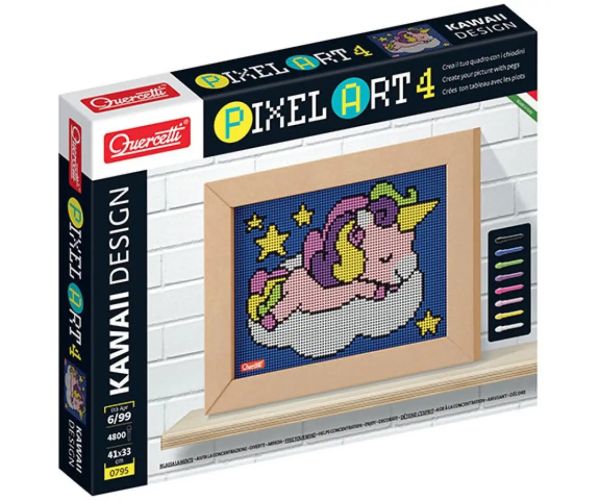 Quercetti: Pixel Art 4 Kawaii Unicorn biluță