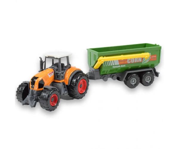 Farm Set: Tractor agricol cu ​​remorcă în patru versiuni 22cm
