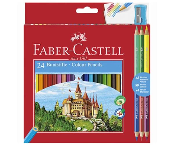 Faber-Castell: Set creioane colorate 24+3 bucăţi