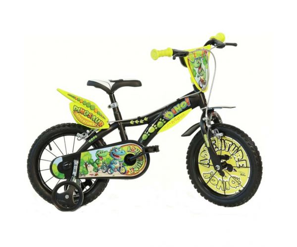 Bicicletă pentru copii „Dinosaur Adventure” cu dinozauri, mărimea 14 - Dino Bikes