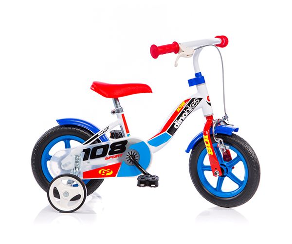 Bicicletă pentru copii Dino Sport, albastru-alb-roșu, mărimea 10 - Dino Bikes