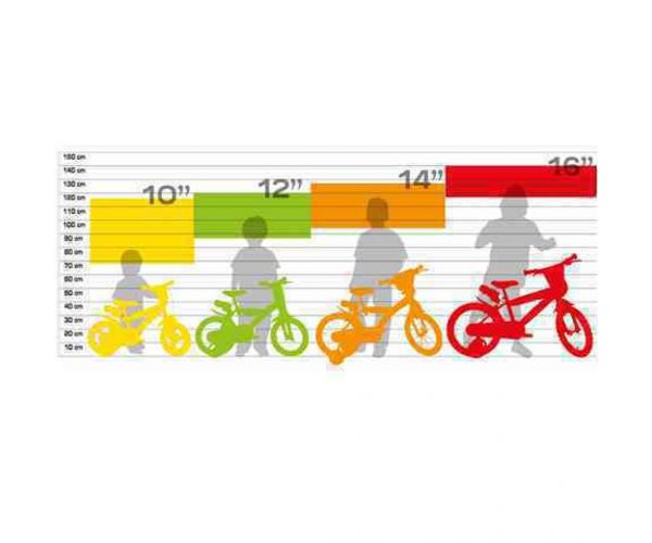 Bicicletă pentru copii Dino Sport, albastru-alb-roșu, mărimea 10 - Dino Bikes