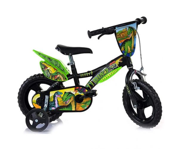 Bicicletă pentru copii cu dinozaur T-Rex, mărimea 12 - bicicletă Dino Bikes