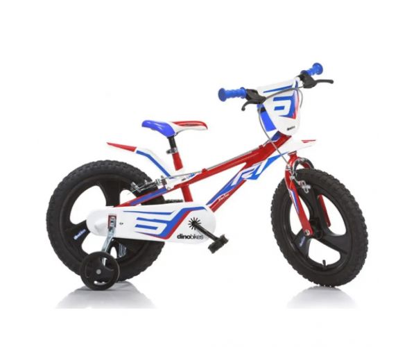 Bicicletă pentru copii Mountain Bike R1 roșu-albastru, mărimea 16 - bicicletă Dino Bikes