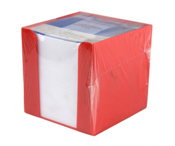 Blocnotes în suport roșu, 750 de file, 9x9x9 cm