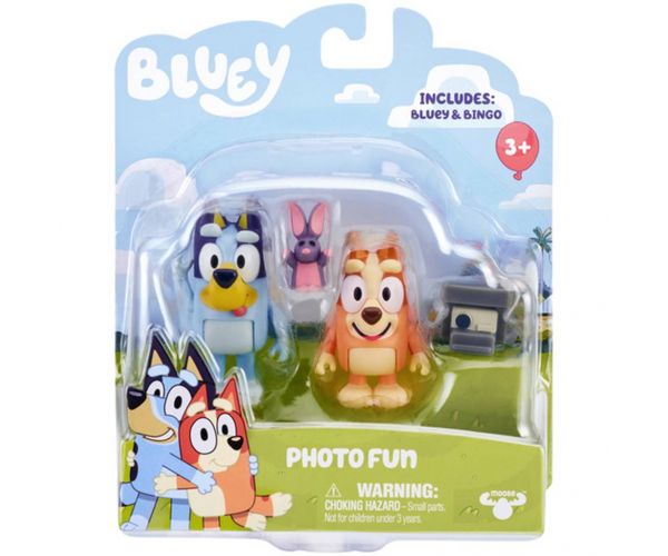 Bluey: Pachet figurine dublu - Bluey și Bingo la fotografiere