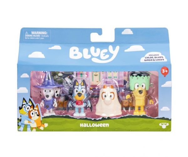 Bluey: Set de figurine de Halloween, 4 bucăți