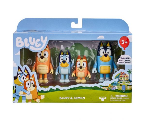 Bluey: Set de figurine de familie cu 4 personaje figurine