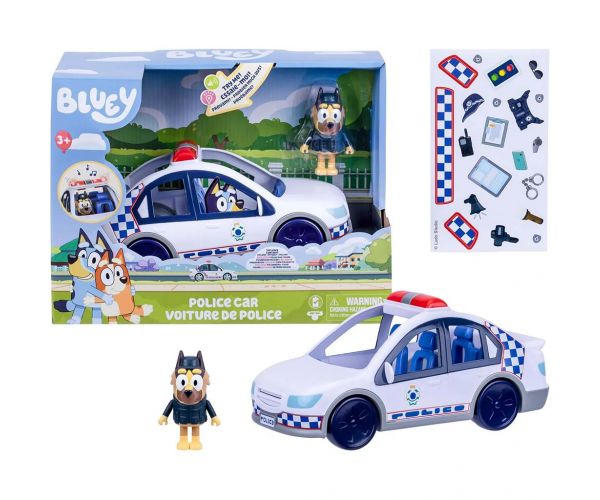 Bluey: Set de joacă cu mașină de poliție și figurină
