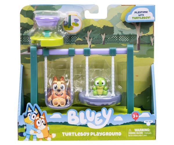 Bluey: Set de joacă loc de joacă cu figurinele Bingo și Țestoasa