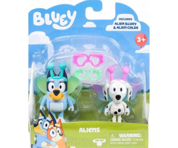 Bluey űrlények: Bluey és Chloe figura szett