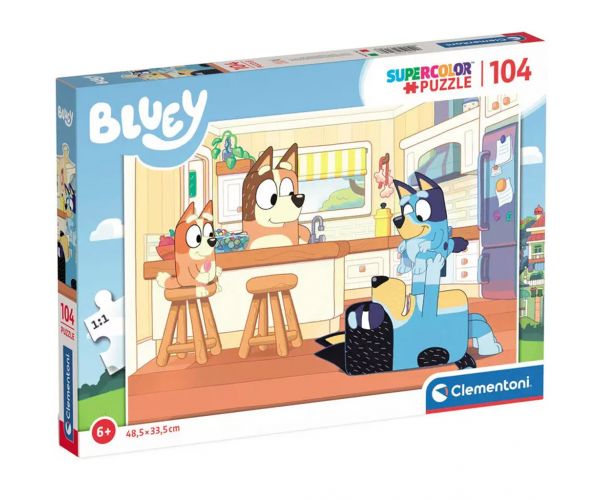 Bluey și familia sa puzzle de 104 piese - Clementoni