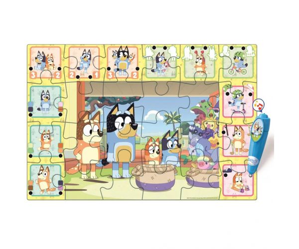 Bluey și prietenii - puzzle interactiv de podea, 24 de piese - Clementoni